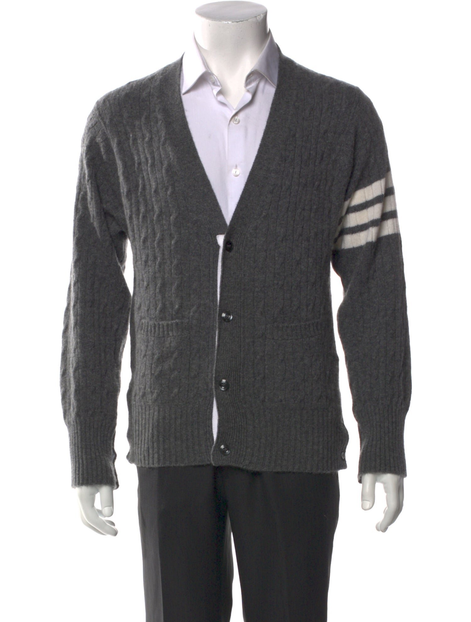 Thom Browne Cashmere Striped Cardigan