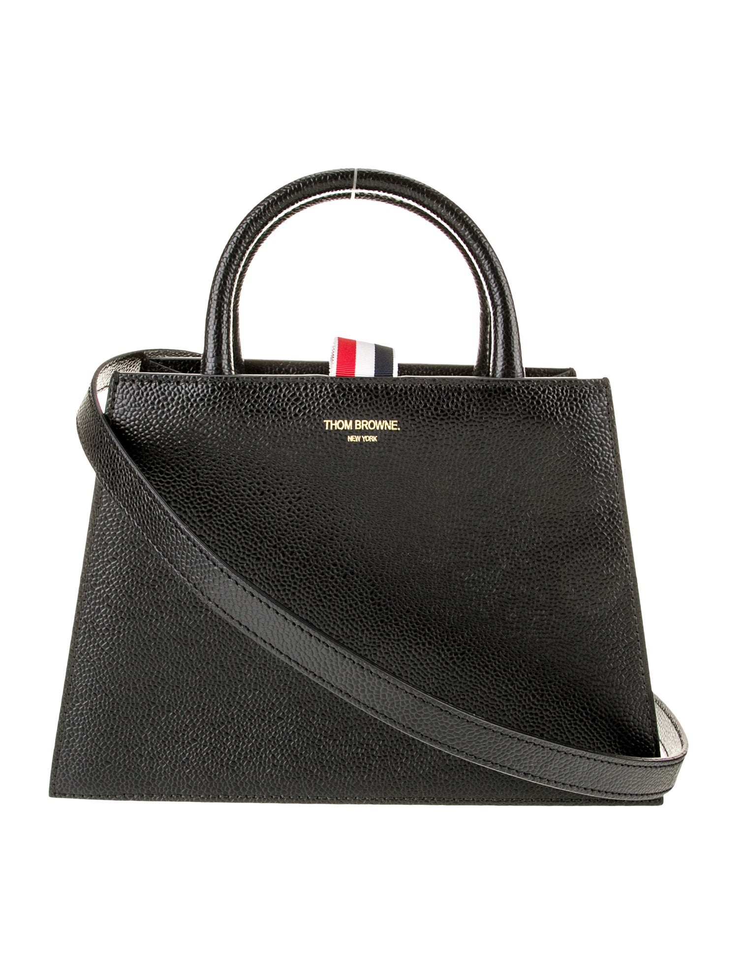 Thom Browne Leather Top Handle Bag