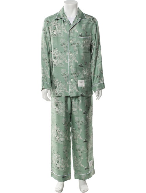 Thom Browne Silk Floral Print Pajama Set