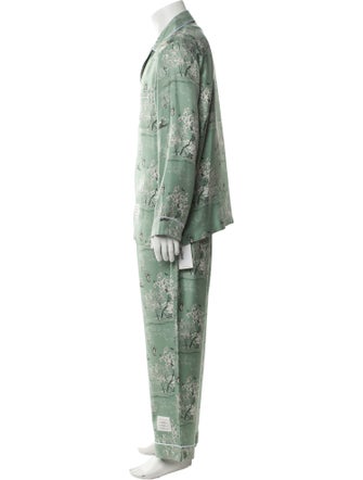 Thom Browne Silk Floral Print Pajama Set