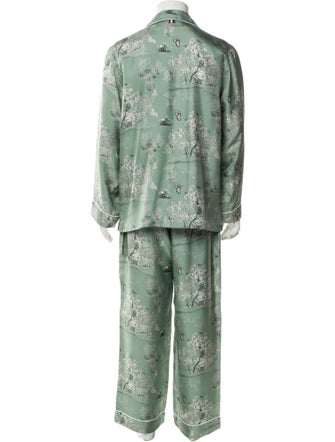 Thom Browne Silk Floral Print Pajama Set