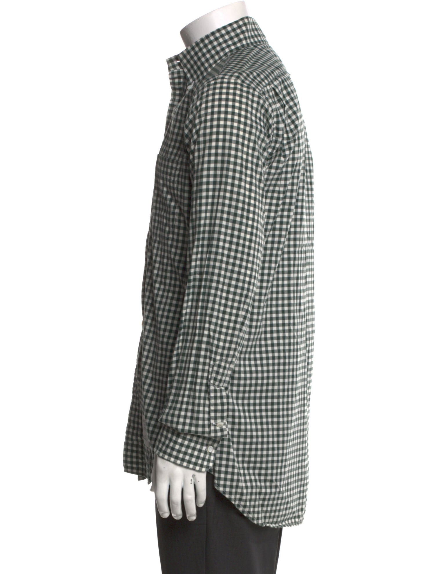 Thom Browne Plaid Print Long Sleeve Shirt