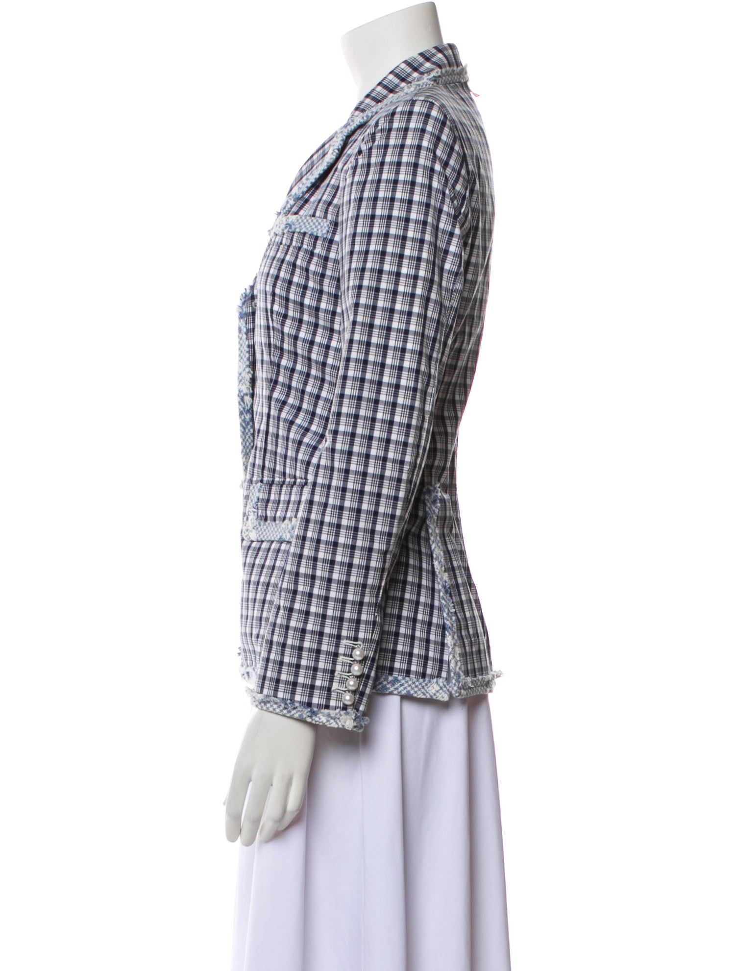 Thom Browne Plaid Print Blazer