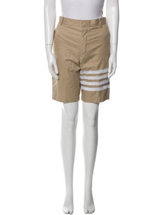 Thom Browne Striped Flat Front Shorts