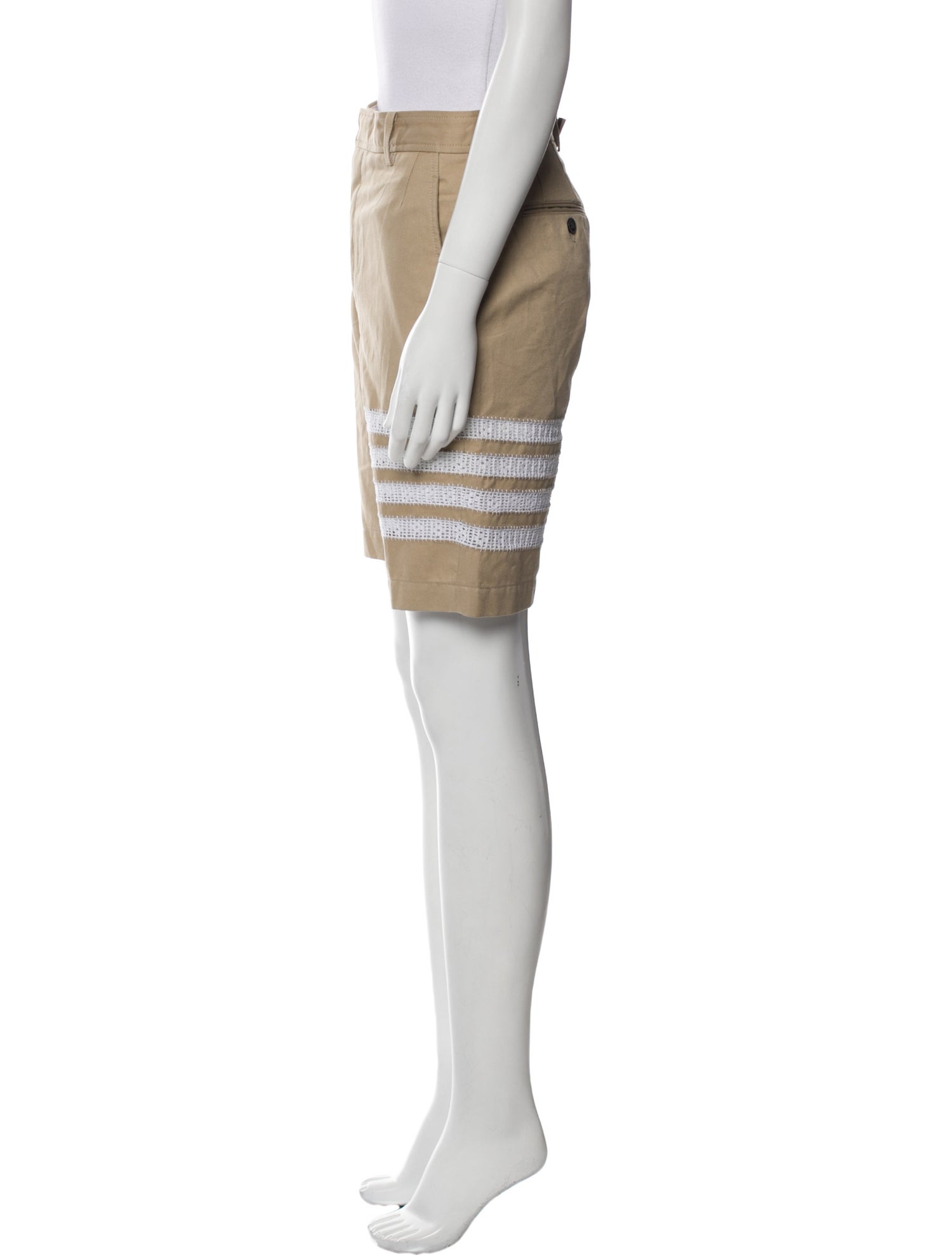 Thom Browne Striped Flat Front Shorts