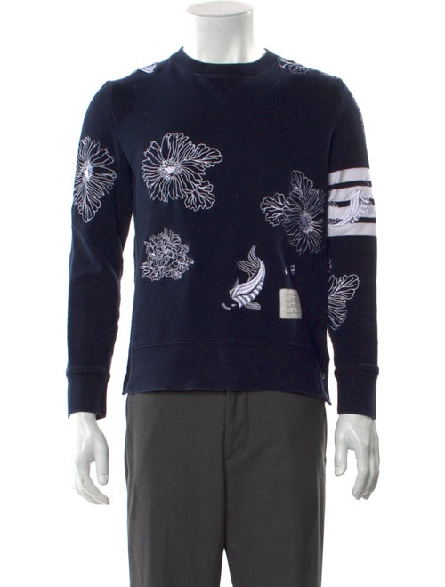 Thom Browne 4 Bar Stripe Graphic Print Sweatshirt