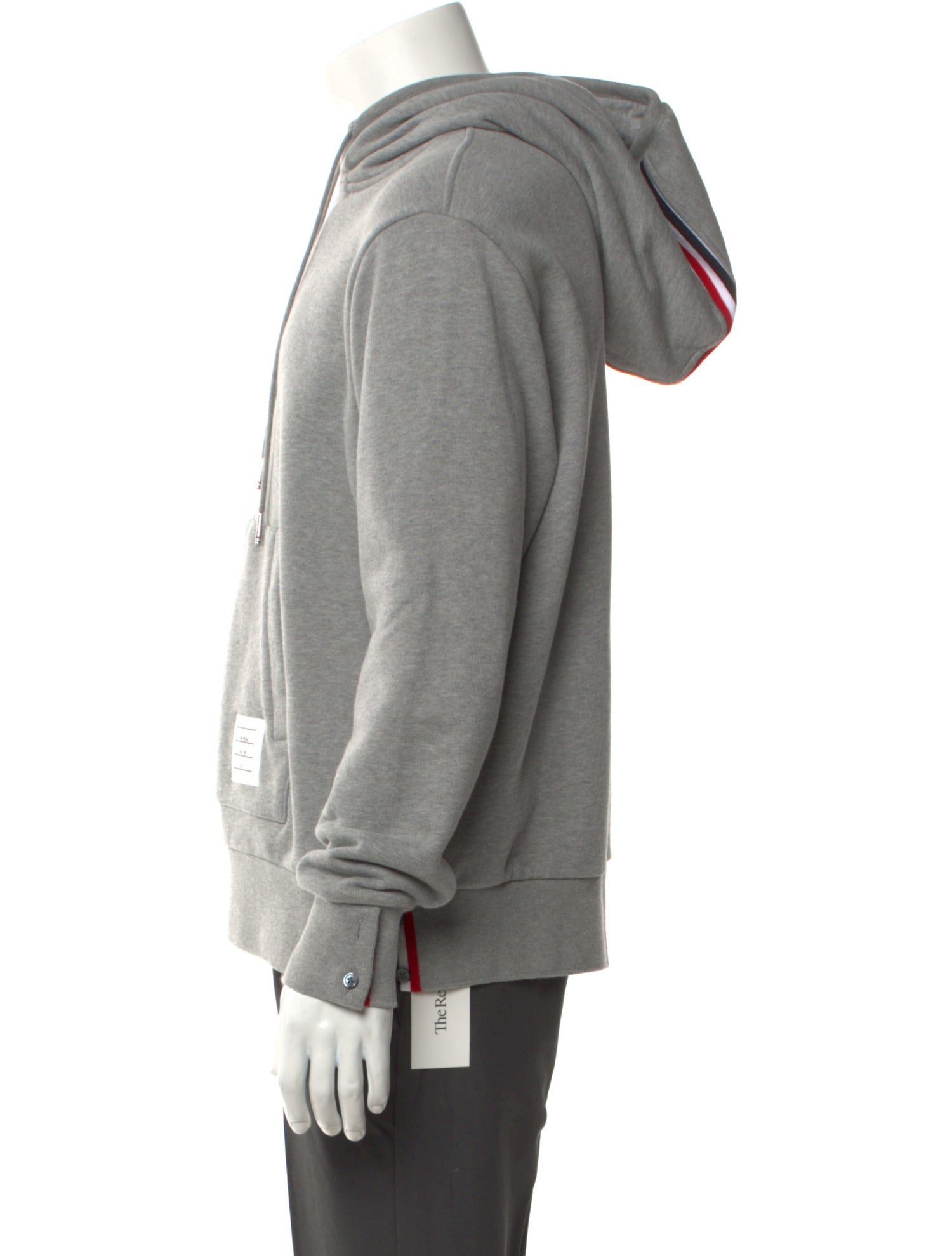 Thom Browne RWB Stripe Loopback Pullover Crew Neck Hoodie