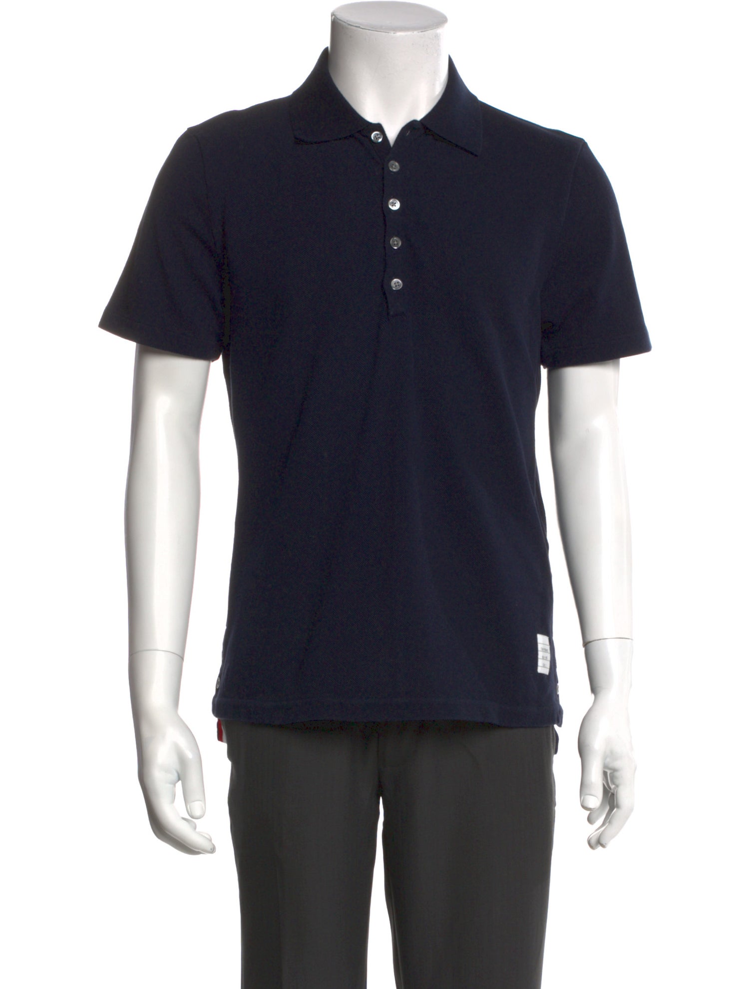 Thom Browne Collar Short Sleeve Polo Shirt