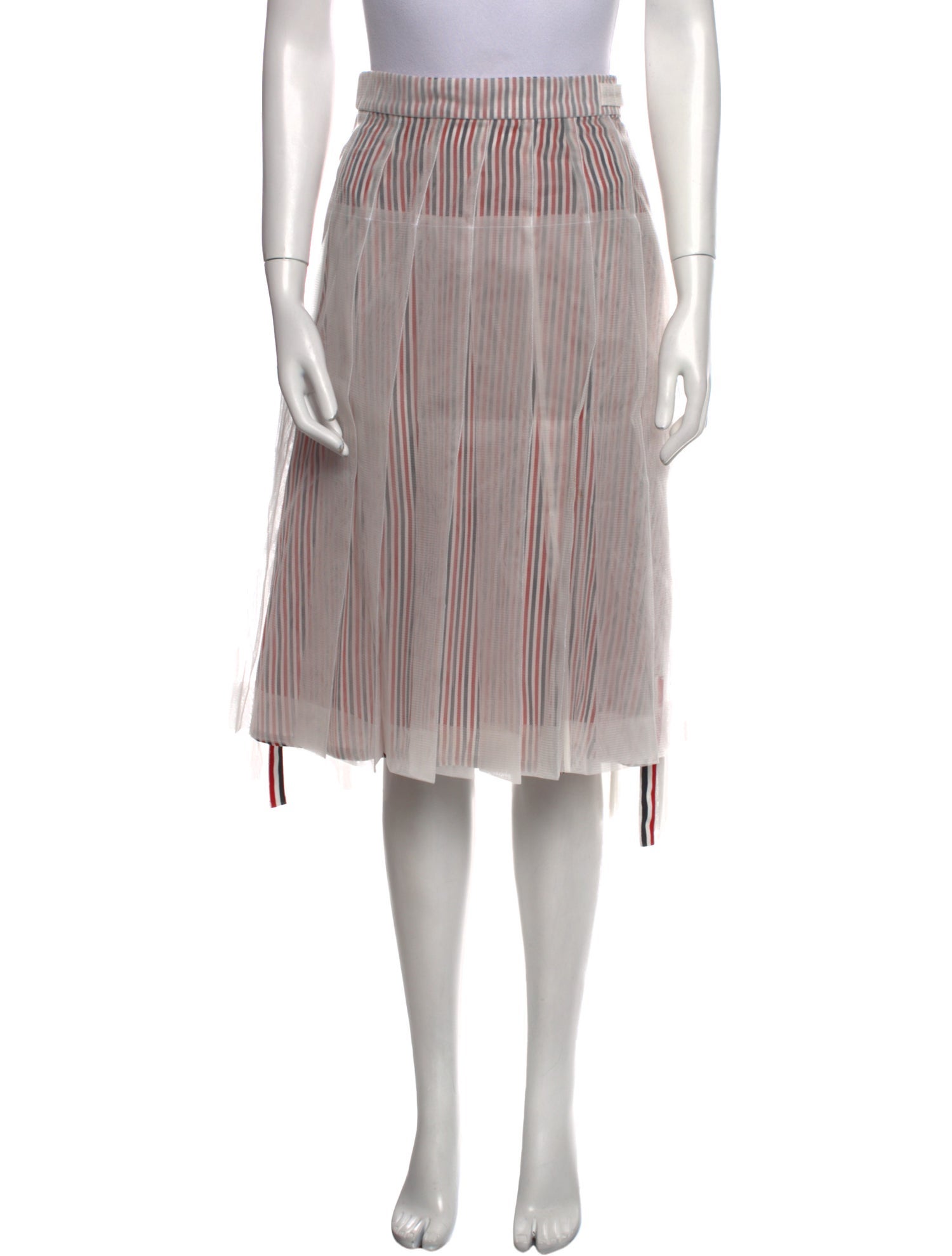 Thom Browne Nylon Midi Length Skirt