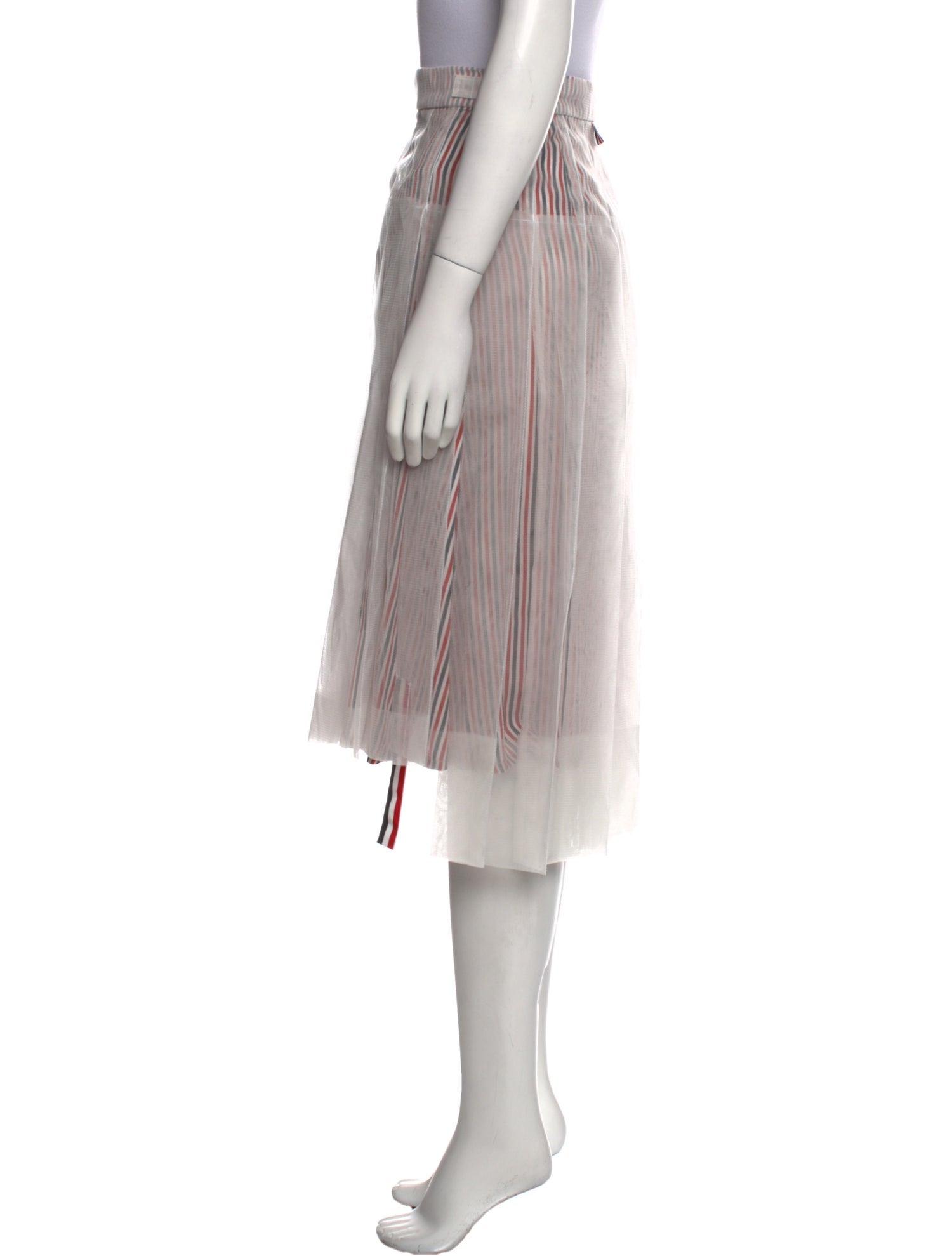 Thom Browne Nylon Midi Length Skirt