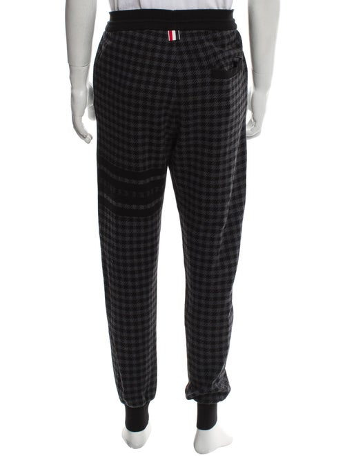 Thom Browne 4-Bar Plaid Print Lounge Bottoms