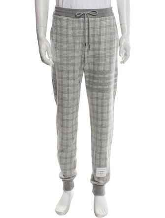 Thom Browne Plaid Print Lounge Bottoms