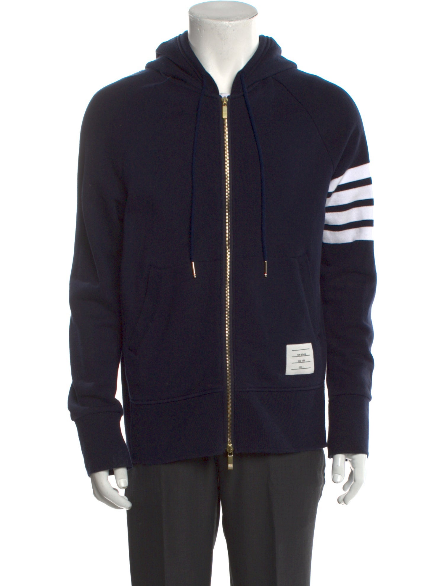 Thom Browne 4-Bar Graphic Print Hoodie