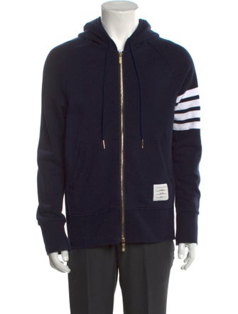 Thom Browne 4-Bar Graphic Print Hoodie