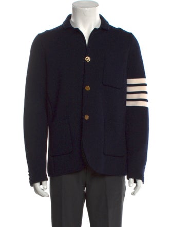 Thom Browne 4-Bar Wool Cardigan