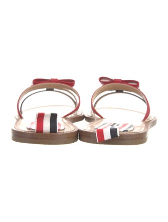 Thom Browne Leather Colorblock Pattern Slides