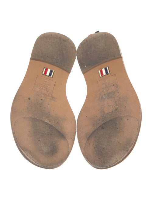 Thom Browne Leather Colorblock Pattern Slides