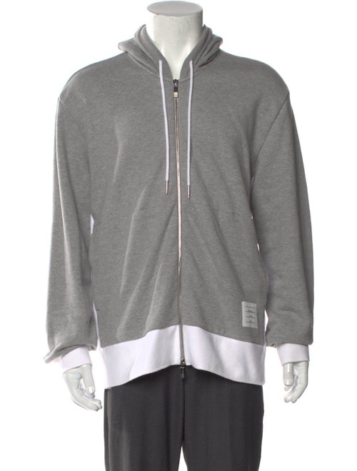 Thom Browne 4 Bar Stripe Colorblock Pattern Hoodie