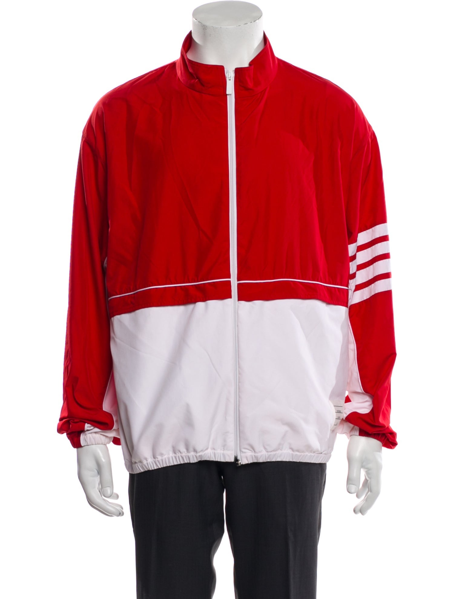 Thom Browne 4-Bar Track Colorblock Pattern Windbreaker