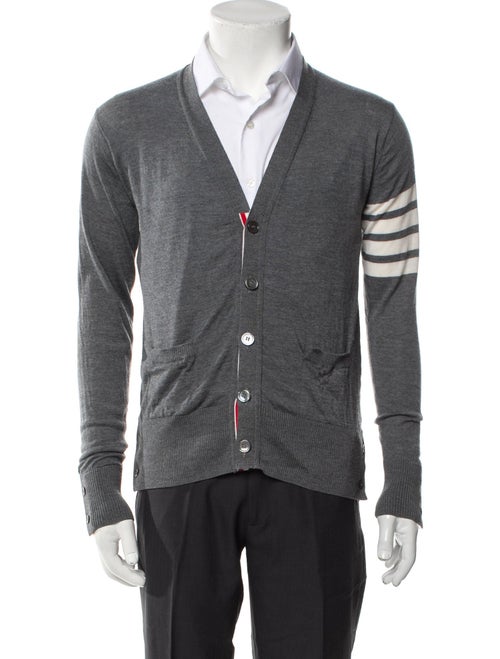 Thom Browne 4-Bar Wool Cardigan
