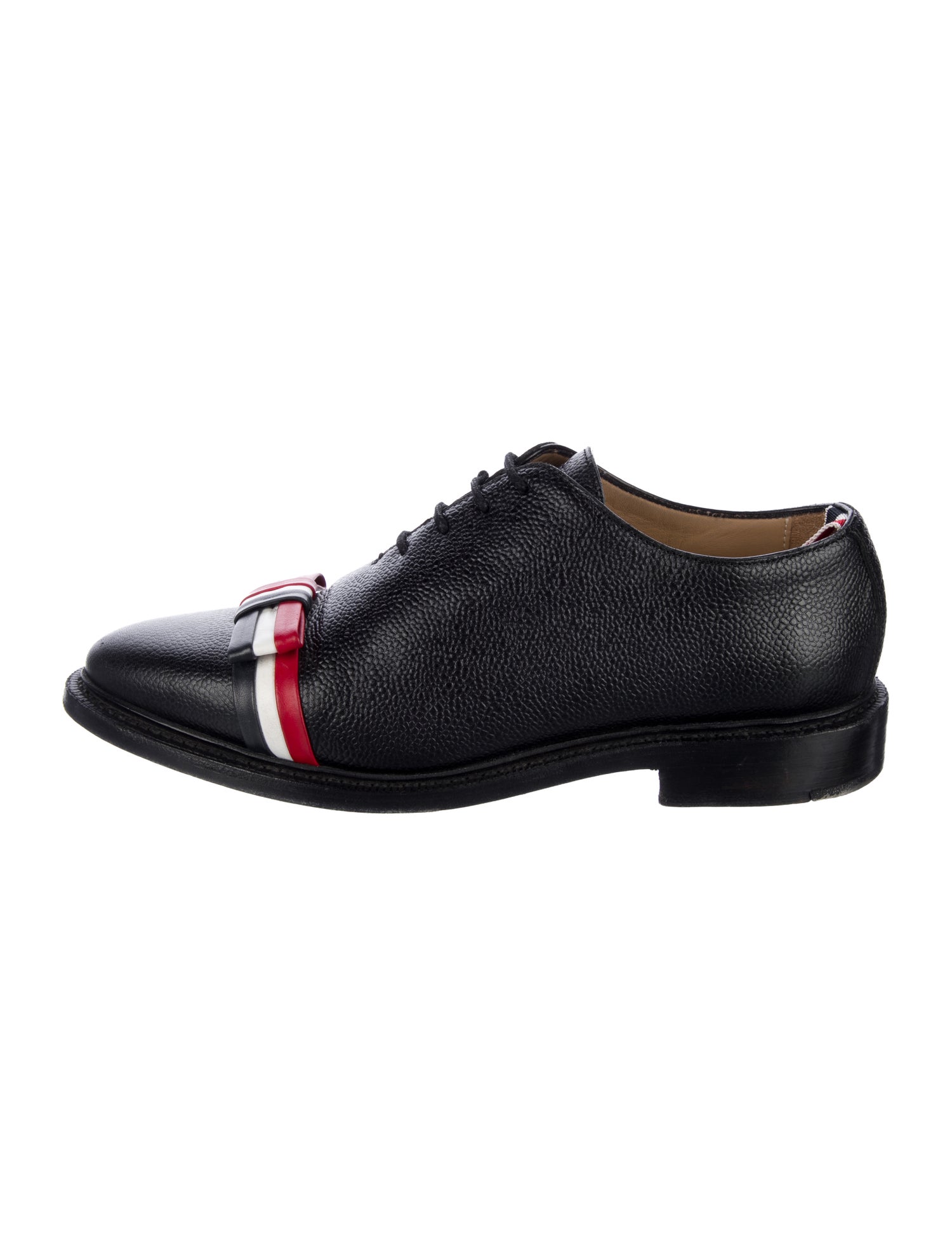 Thom Browne Leather Bow Accents Oxfords