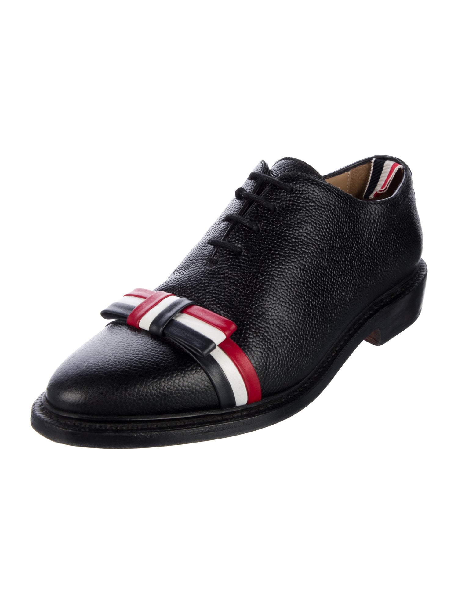 Thom Browne Leather Bow Accents Oxfords