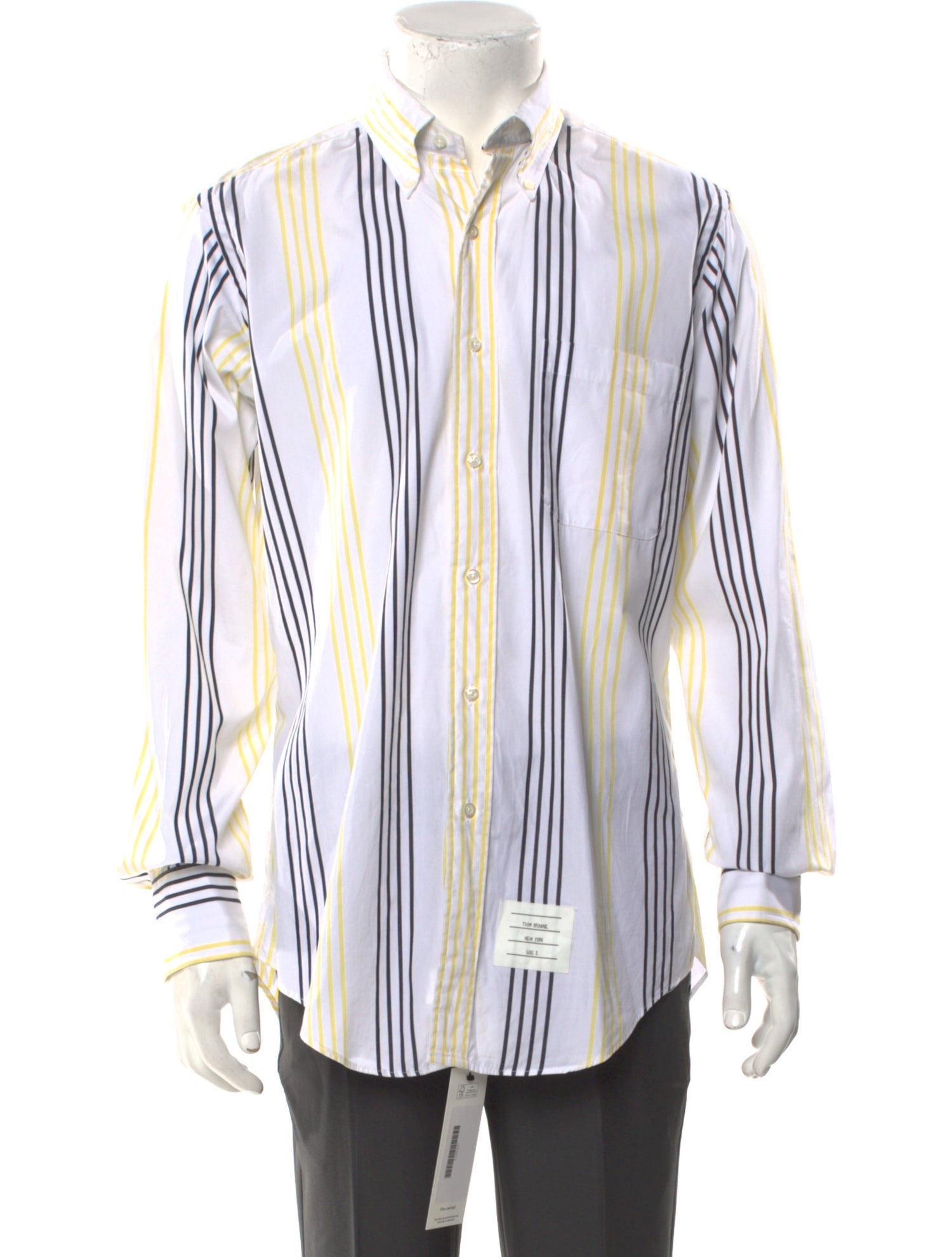 Thom Browne Stripe Long Sleeve Striped Dress Shirt