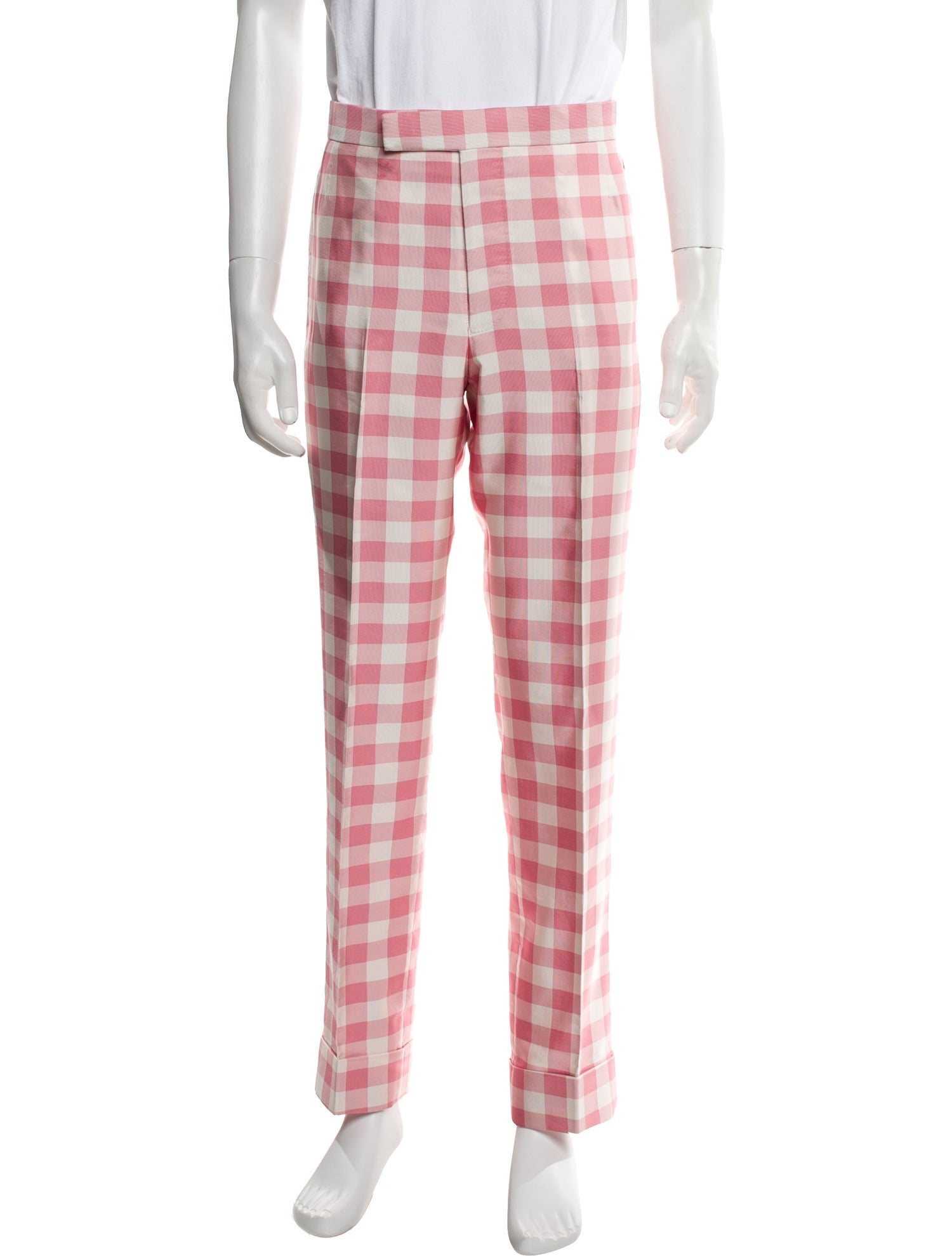 Thom Browne Plaid Print Pants