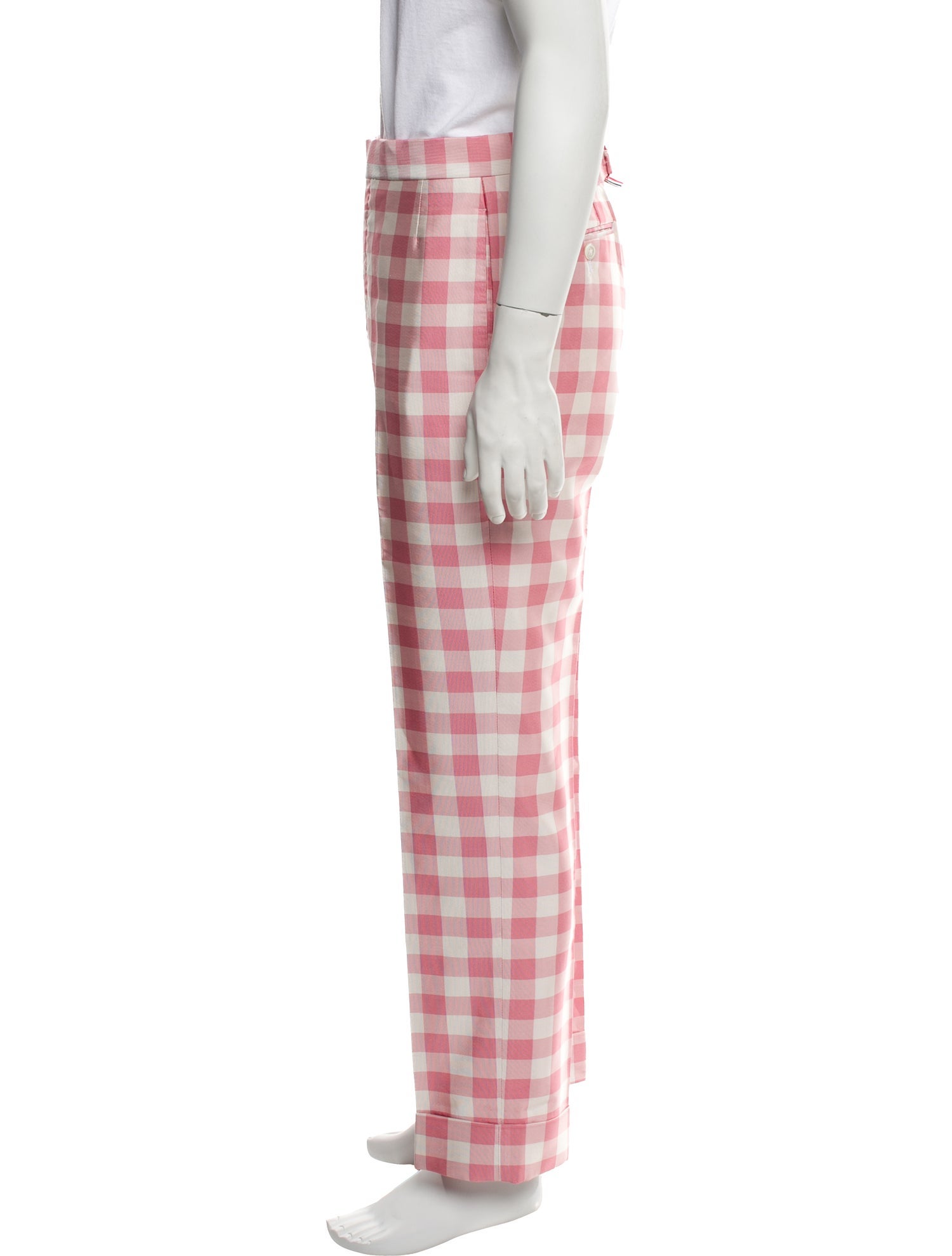 Thom Browne Plaid Print Pants