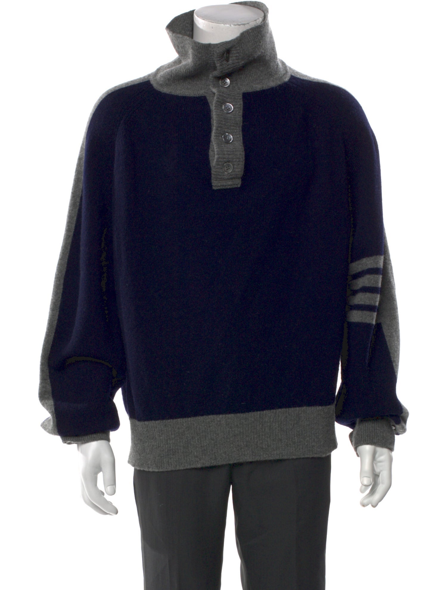 Thom Browne 4-Bar Wool Polo Sweater
