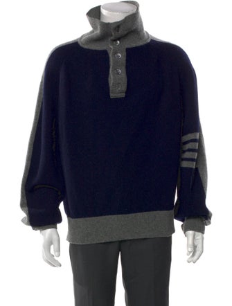 Thom Browne 4-Bar Wool Polo Sweater