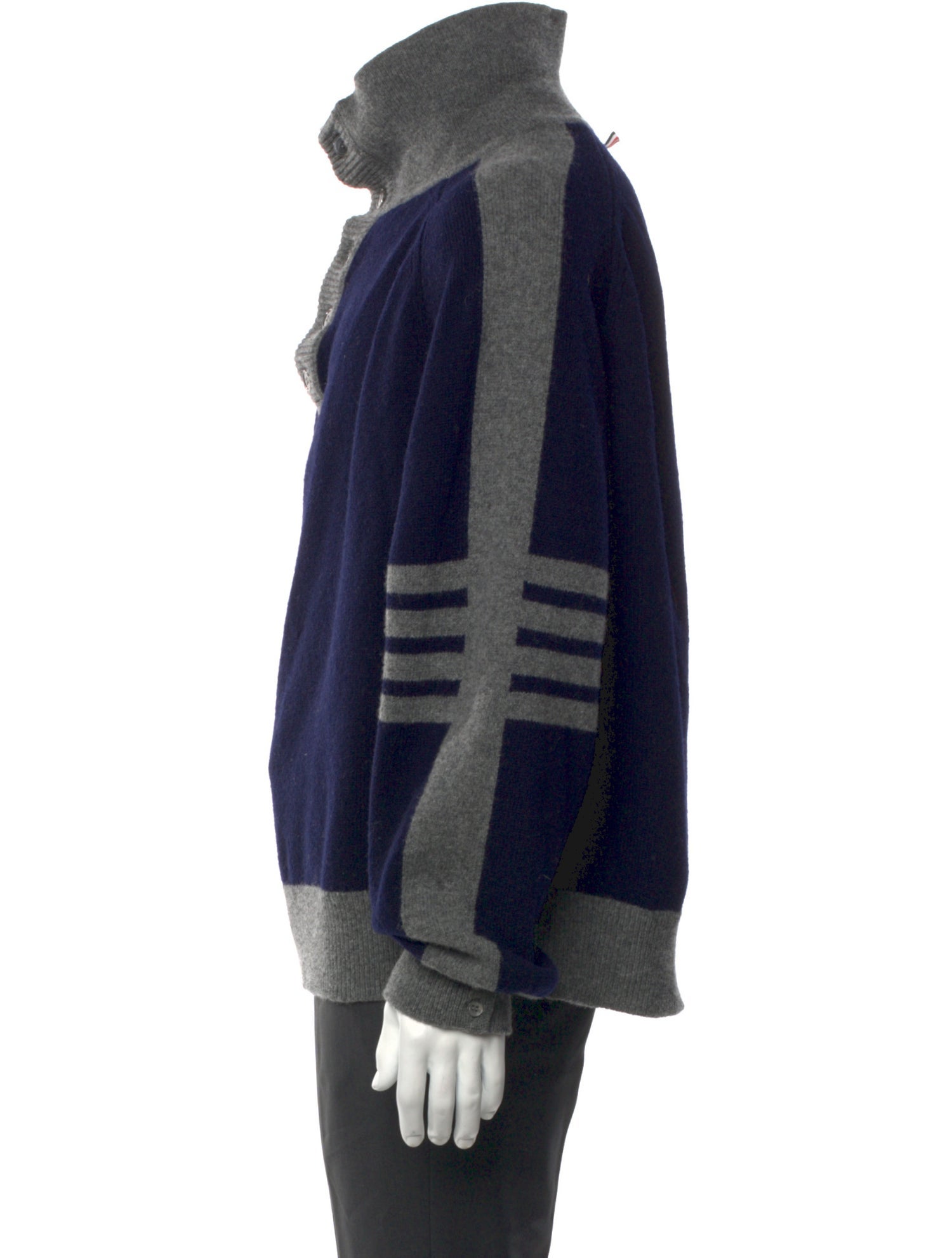 Thom Browne 4-Bar Wool Polo Sweater