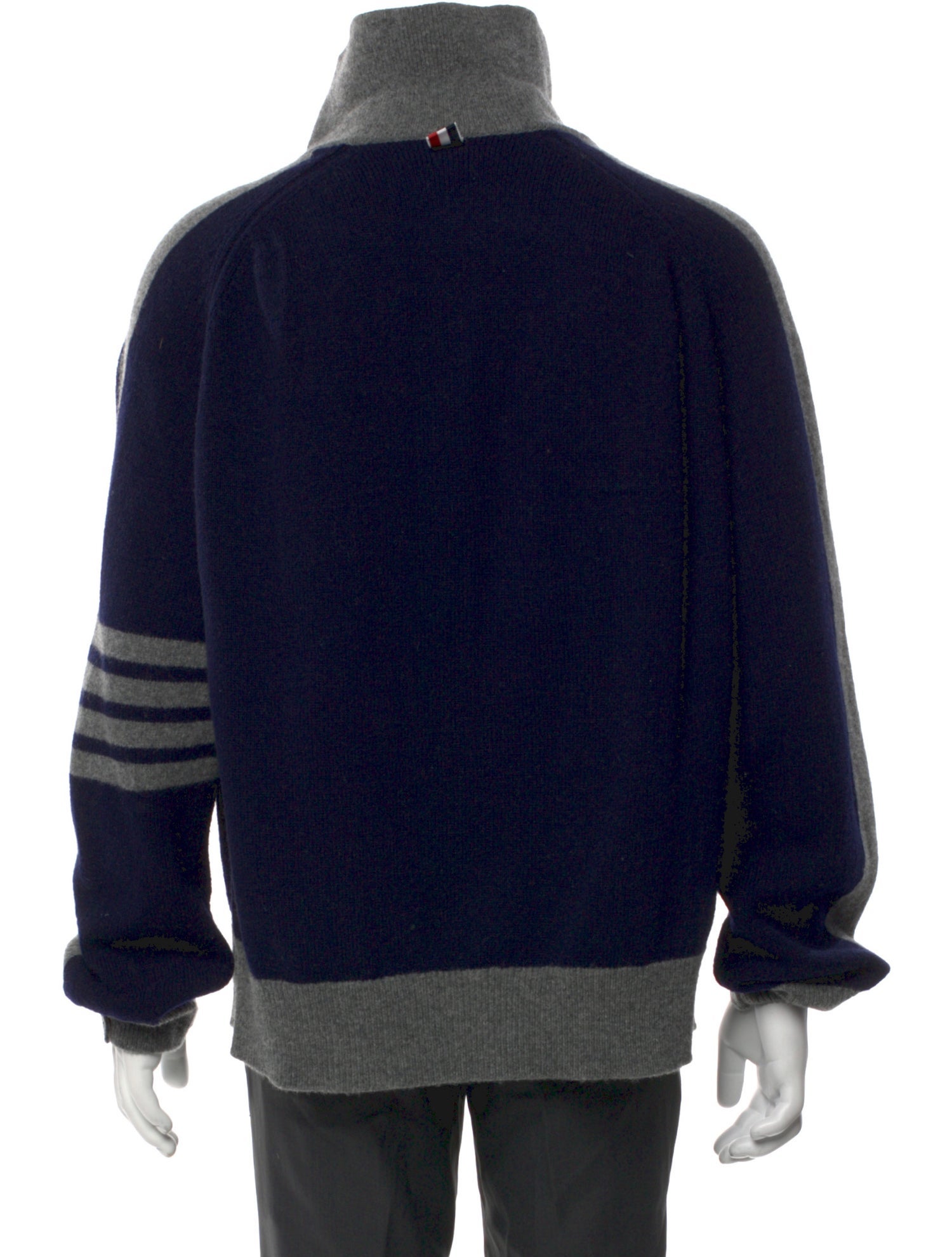 Thom Browne 4-Bar Wool Polo Sweater