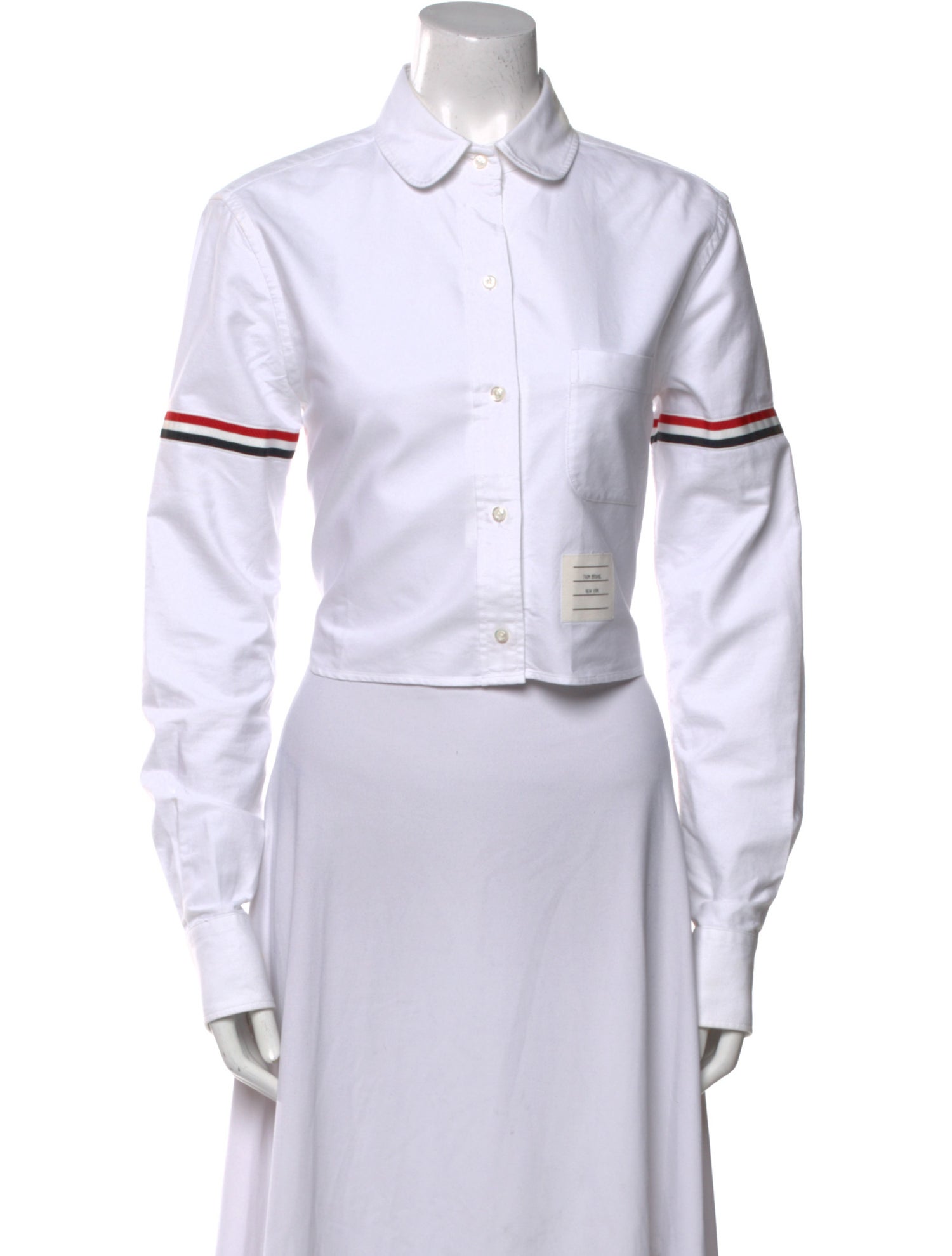 Thom Browne Long Sleeve Button-Up Top