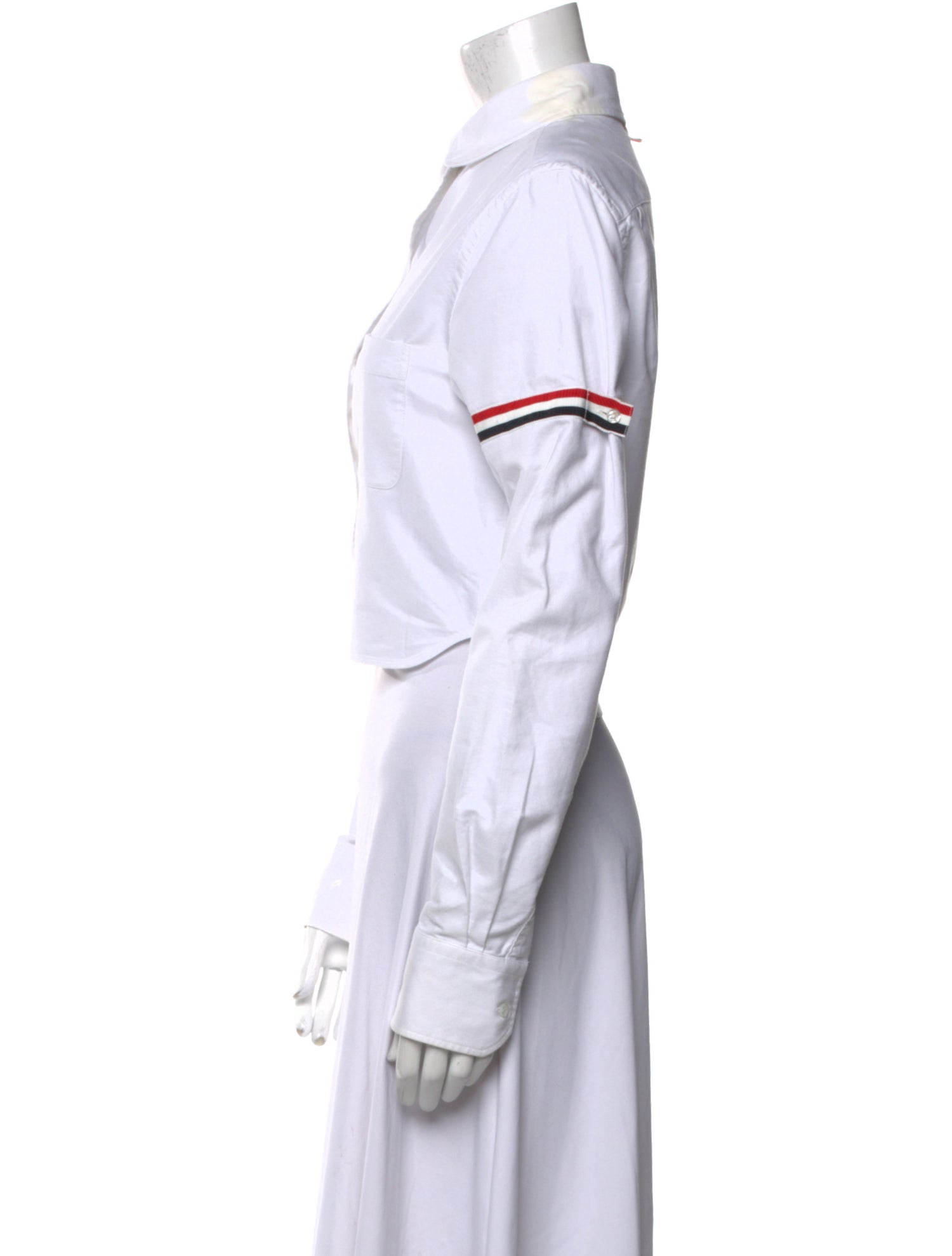 Thom Browne Long Sleeve Button-Up Top