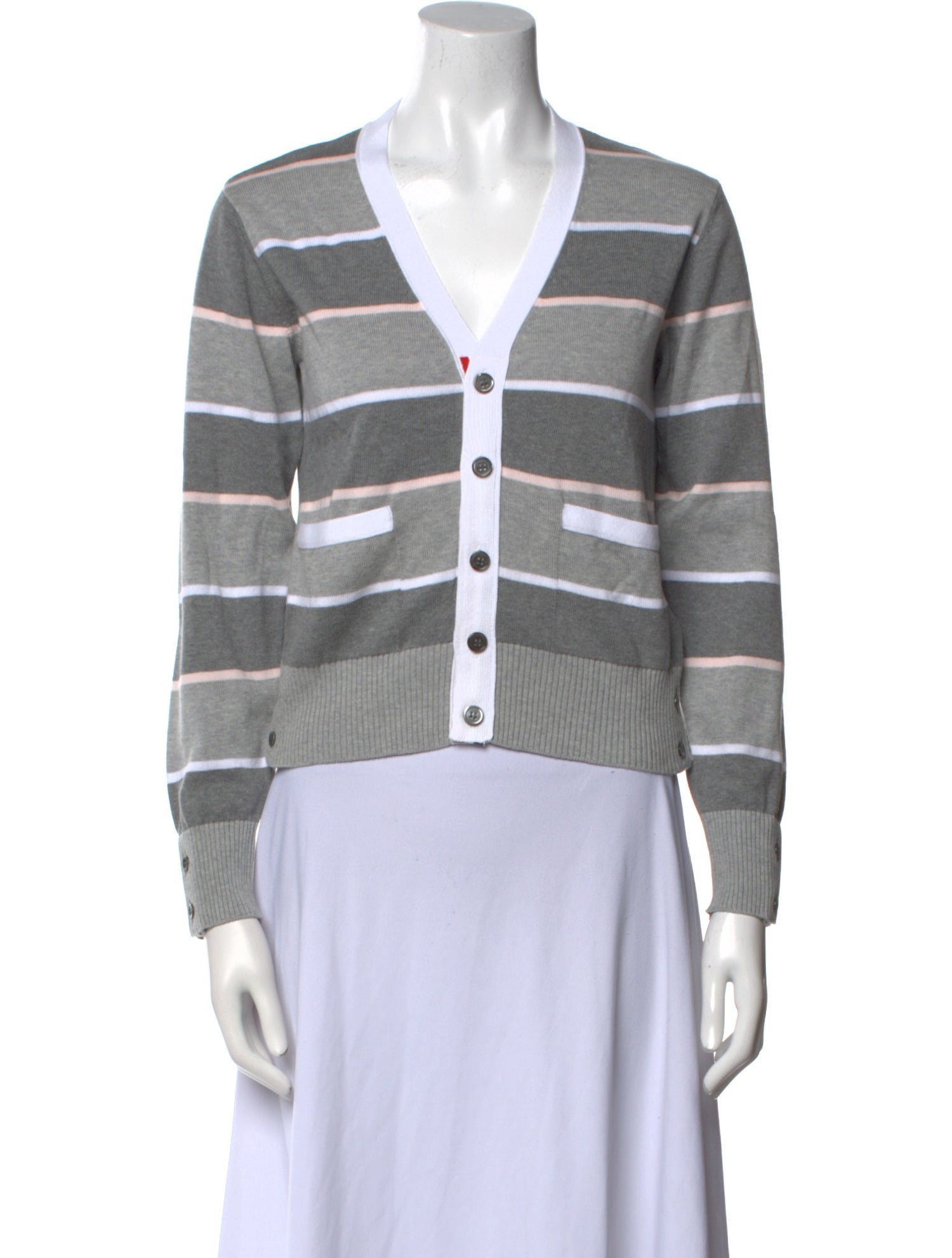 Thom Browne Girls' Knit Stripe Cardigan