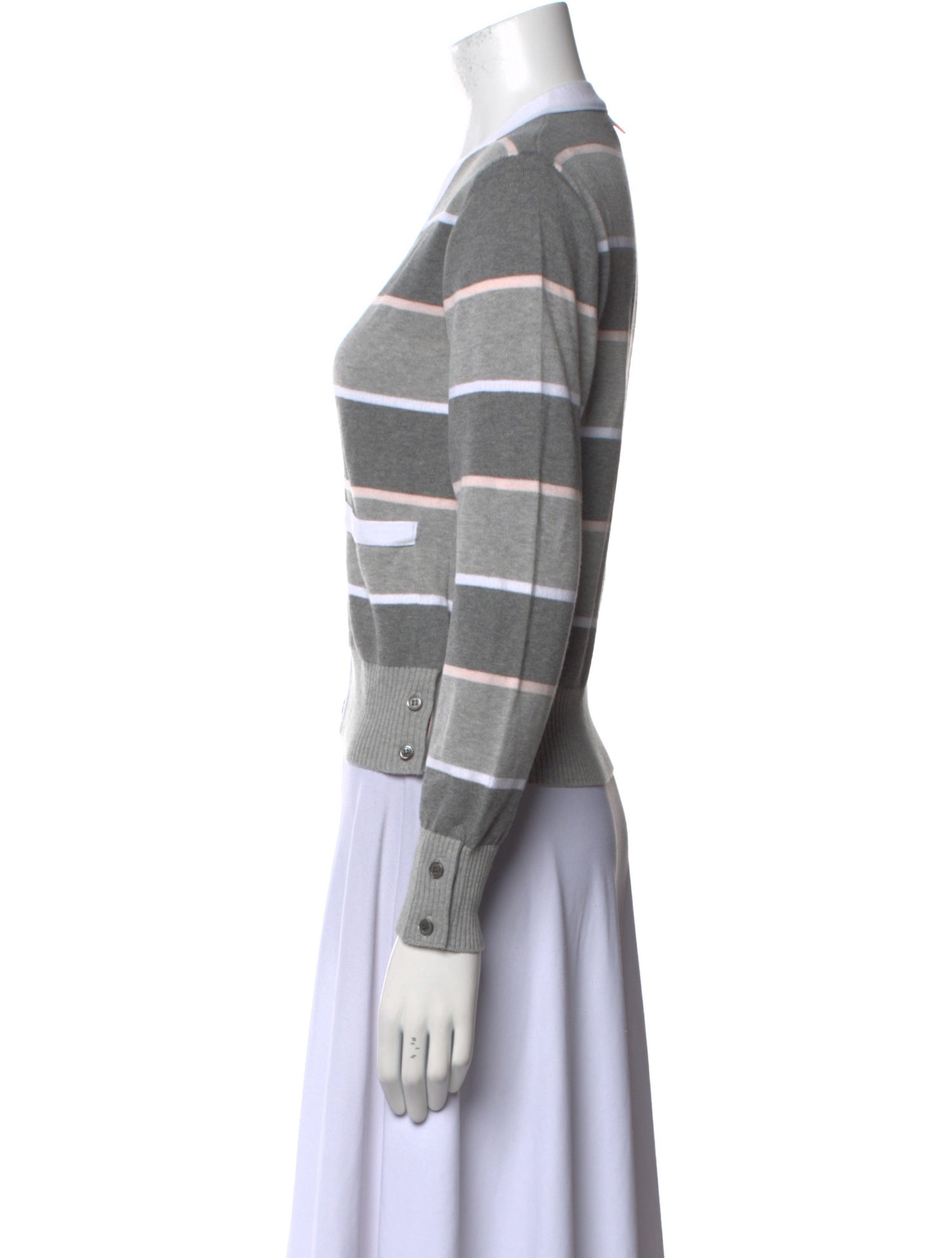 Thom Browne Girls' Knit Stripe Cardigan