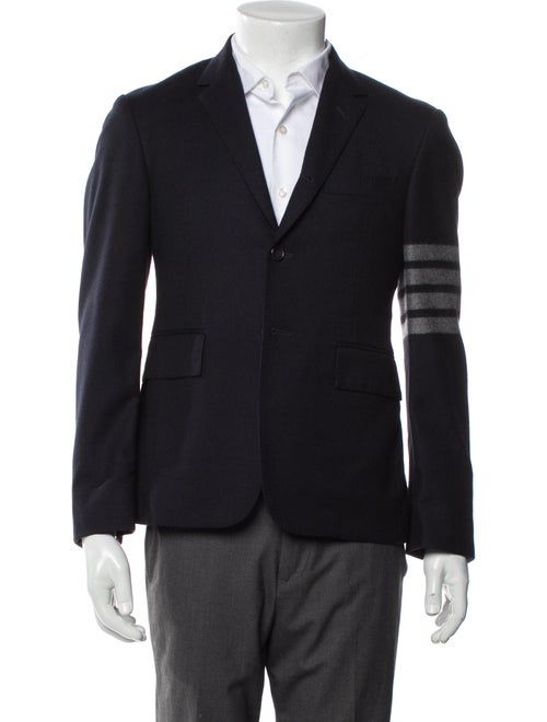 Thom Browne 4 Bar Stripe Striped Peacoat