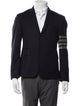 Thom Browne 4 Bar Stripe Striped Peacoat