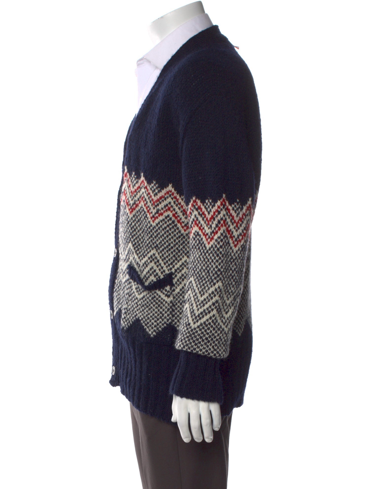 Thom Browne Wool Striped Cardigan