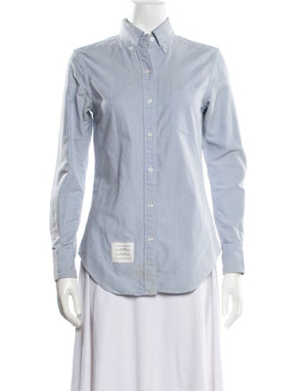 Thom Browne Long Sleeve Button-Up Top