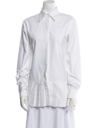 Thom Browne Long Sleeve Button-Up Top