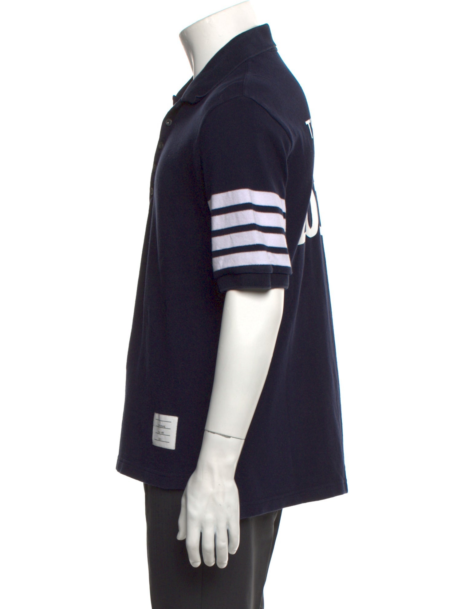 Thom Browne 4-Bar Collar Polo Shirt