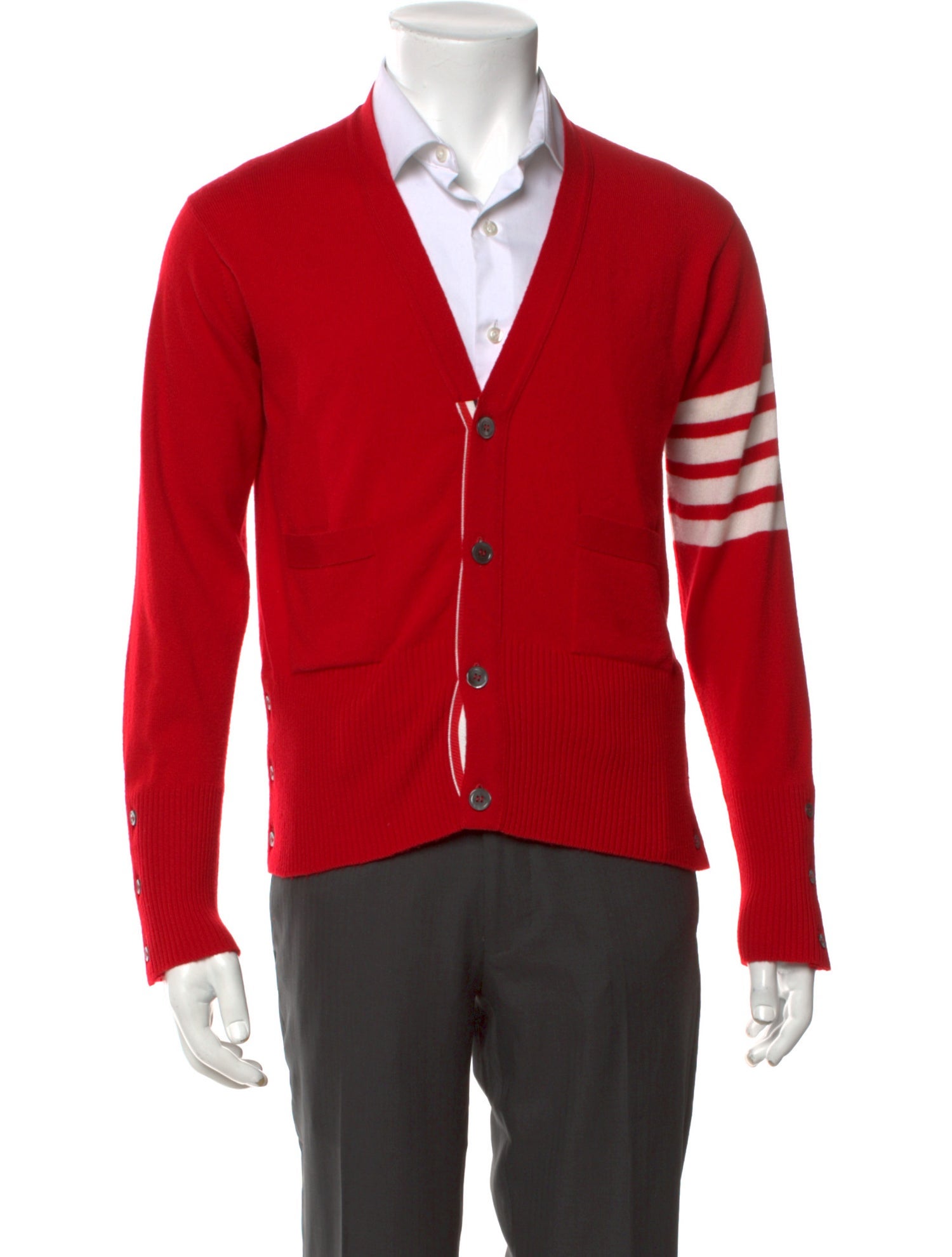 Thom Browne 4-Bar Cashmere Cardigan