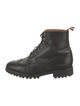Thom Browne Leather Lasercut Accents Combat Boots