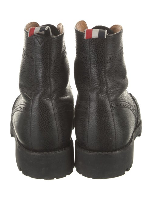 Thom Browne Leather Lasercut Accents Combat Boots
