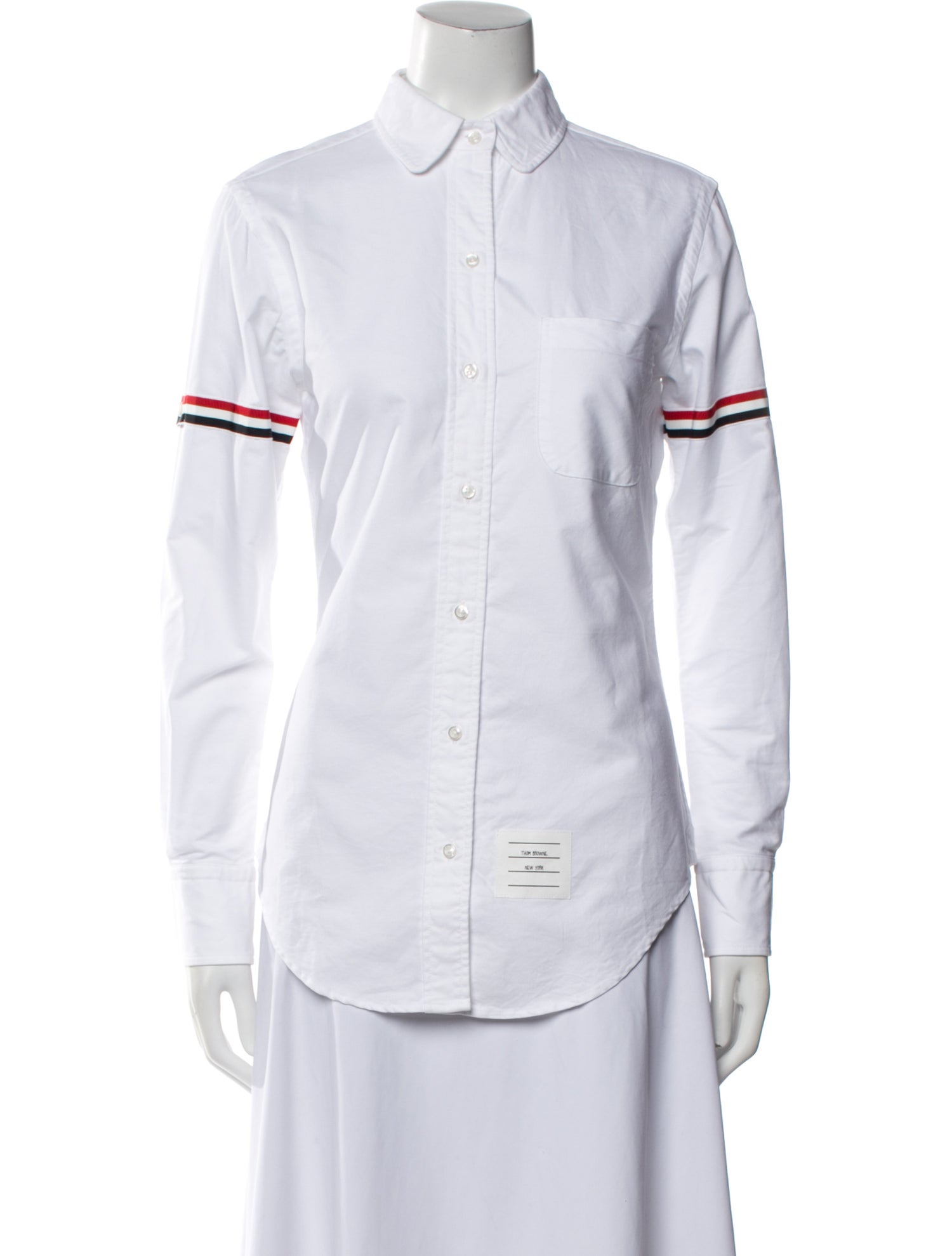 Thom Browne Long Sleeve Button-Up Top