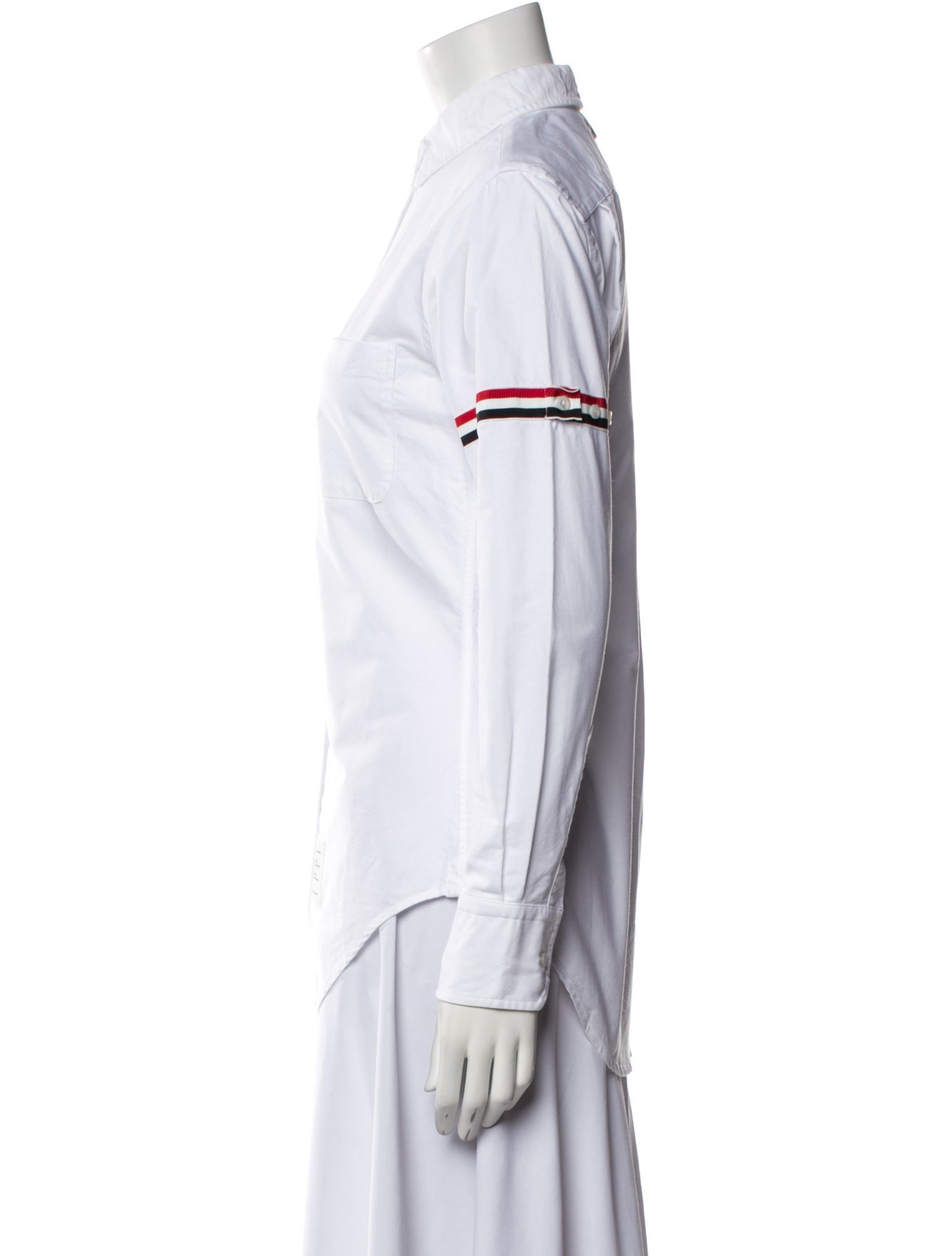 Thom Browne Long Sleeve Button-Up Top