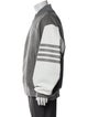 Thom Browne Wool Varsity 4-Bar Wool Bomber Jacket