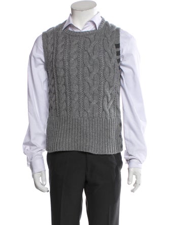 Thom Browne Cashmere Patterned Sweater Vest